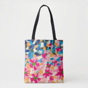 abstract oil painting on canvas. Multi coloured w Tote Bag