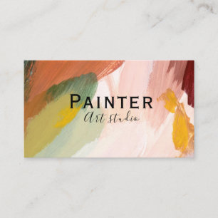 Abstract Oil Painting Painter & Art Studio Busines Business Card