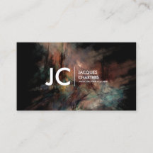 Abstract Oil Painting Professional Monogram Dark