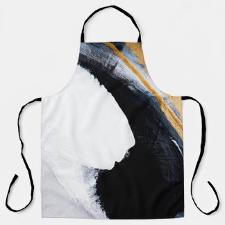 Abstract oil texture background. Abstract art gold Apron