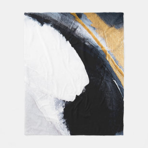 Abstract oil texture background. Abstract art gold Fleece Blanket