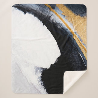 Abstract oil texture background. Abstract art gold Sherpa Blanket