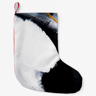 Abstract oil texture background. Abstract art gold Small Christmas Stocking