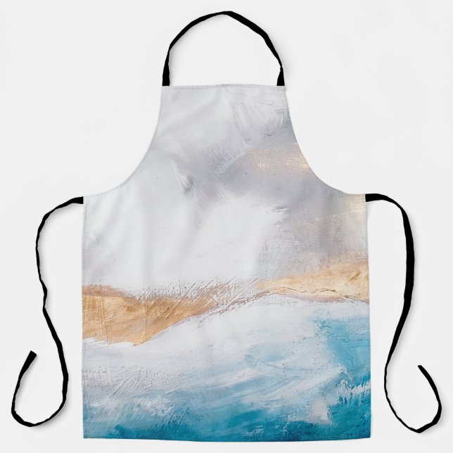 Abstract oil texture background. Paint on canvas.  Apron (Front)