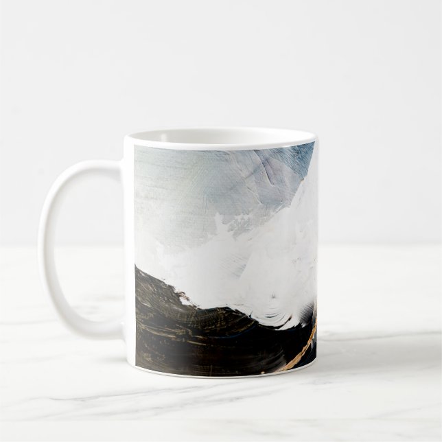 Abstract oil texture background. Paint on canvas.  Coffee Mug (Left)
