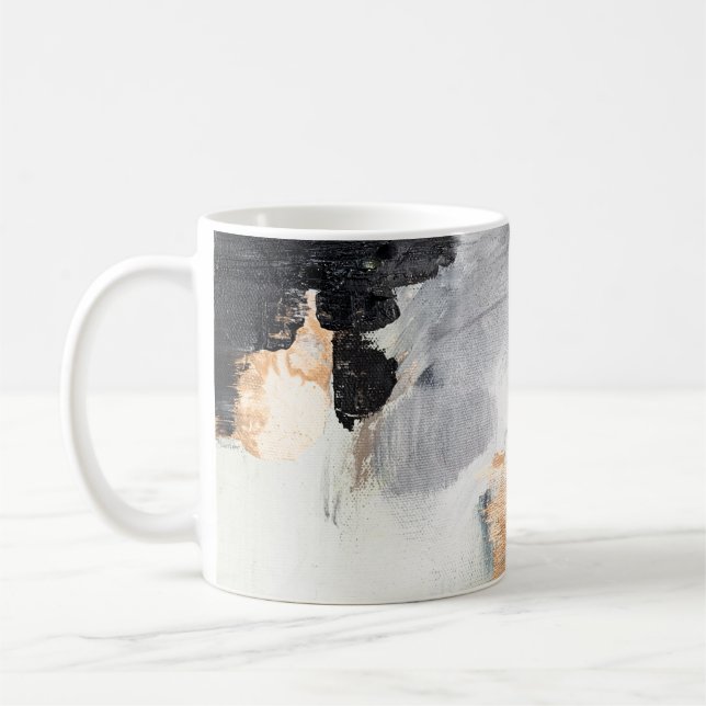 Abstract oil texture background. Paint on canvas.  Coffee Mug (Left)