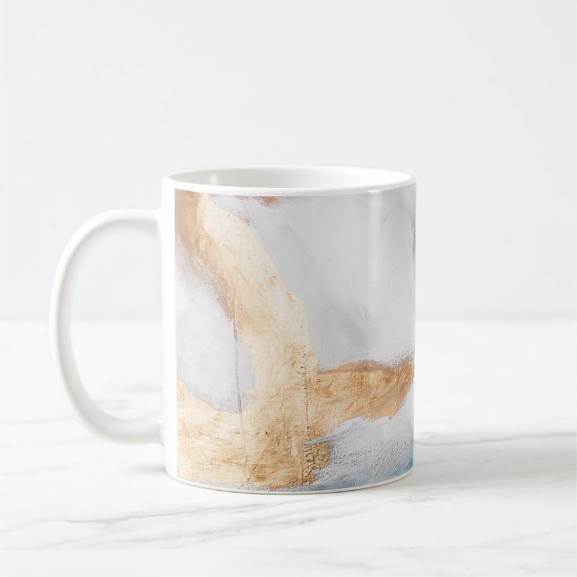 Abstract oil texture background. Paint on canvas.  Coffee Mug (Left)