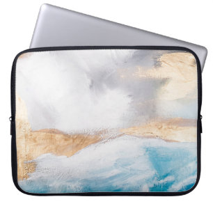 Abstract oil texture background. Paint on canvas.  Laptop Sleeve