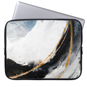 Abstract oil texture background. Paint on canvas.  Laptop Sleeve