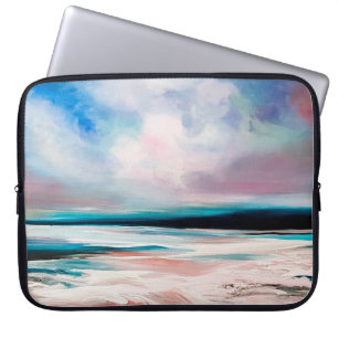 Abstract oil texture background. Paint on canvas. Laptop Sleeve
