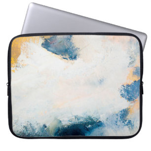 Abstract oil texture background. Paint on canvas. Laptop Sleeve