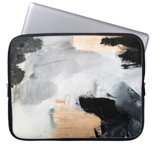 Abstract oil texture background. Paint on canvas.  Laptop Sleeve