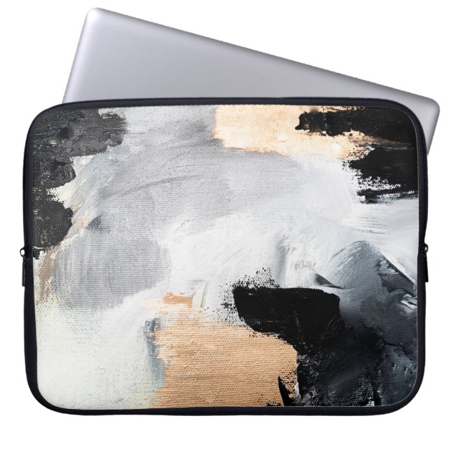 Abstract oil texture background. Paint on canvas.  Laptop Sleeve (Front)