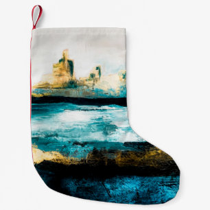 Abstract oil texture background. Paint on canvas. Small Christmas Stocking