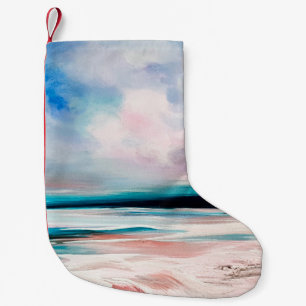 Abstract oil texture background. Paint on canvas. Small Christmas Stocking