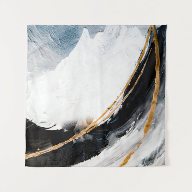 Abstract oil texture background. Paint on canvas.  Tapestry (Front)