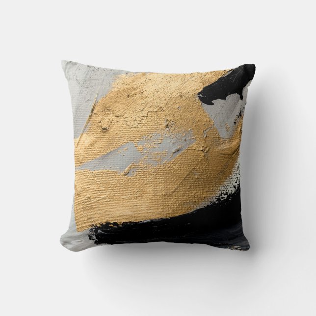 Abstract Oil Texture: Canvas Art Cushion (Front)