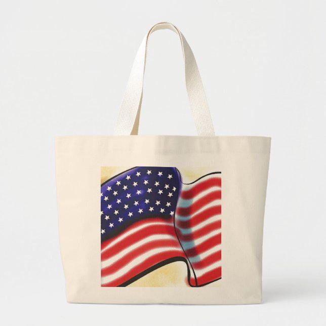 Abstract Old Glory Tote Bag (Front)