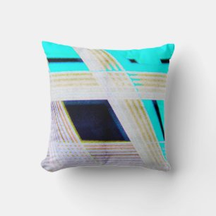 Abstract old grunge background with bright colored cushion