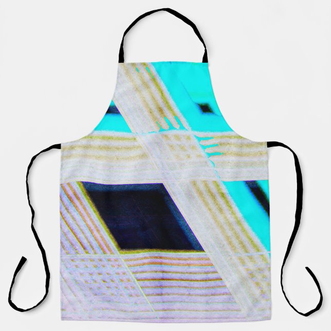 Abstract old grunge background with bright coloure apron (Front)