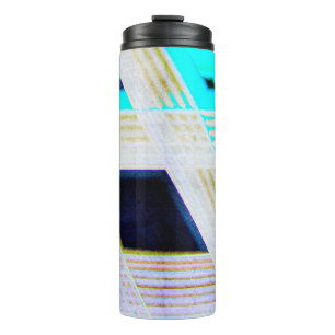 Abstract old grunge background with bright coloure thermal tumbler