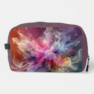 Abstract Old Rose Floral Cloud Landscape Dopp Kit