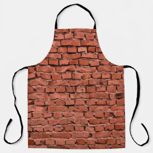 Abstract Old Vintage Cracked Bumpy Rough Brick Wal Apron