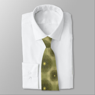 Abstract Olive Green Flower Seamless Pattern Tie