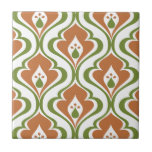 Abstract Olive Rust Retro Vintage Decorative DIY  Ceramic Tile<br><div class="desc">A modern decorative ceramic tile in olive green and rust vintage retro abstract shapes pattern for your home DIY projects like accent tiles,  kitchen backsplash,  bathroom shower wall and insets,  fireplace surrounds,  and framed tiles.</div>