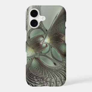 Abstract Olive Sage Green Gray Fractal Art Fantasy