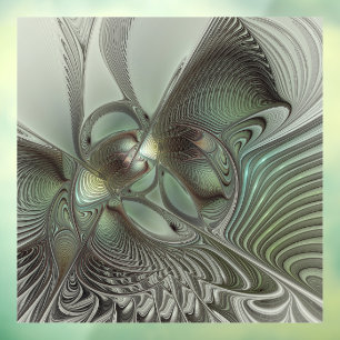 Abstract Olive Sage Green Grey Fractal Art Fantasy