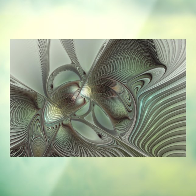 Abstract Olive Sage Green Grey Fractal Art Fantasy (Sheet 3)