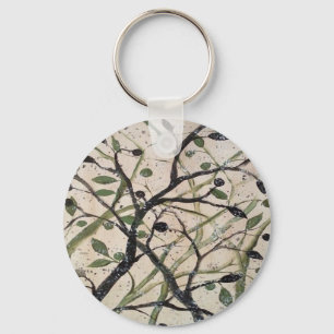 Abstract Olive Tree Key Ring