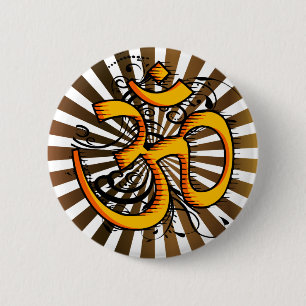 Abstract-om-3 6 Cm Round Badge
