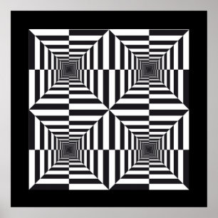 Abstract op art Poster