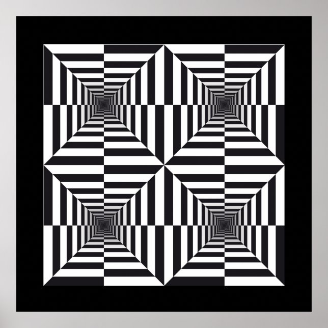 Abstract op art Poster (Front)