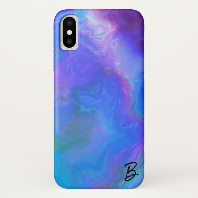 Abstract Opal Agate Personalised Phone Case (Back)