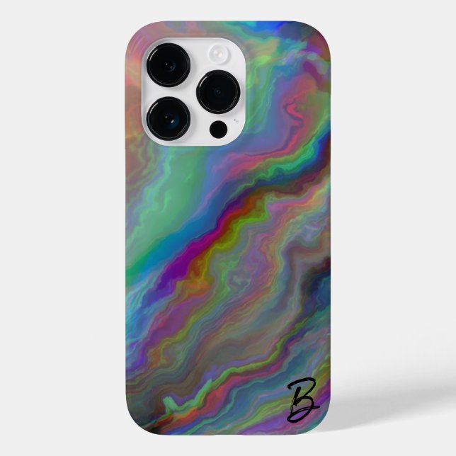 Abstract Opal Agate Personalised Phone Case (Back)