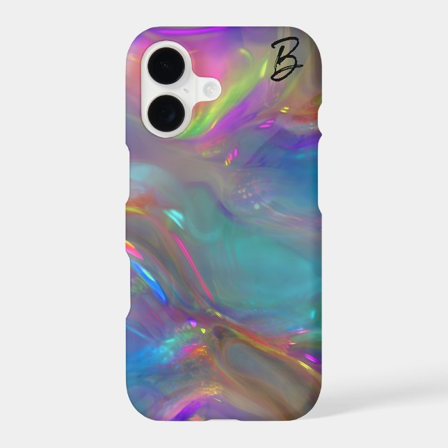 Abstract Opal Personalised Phone Case (Back)