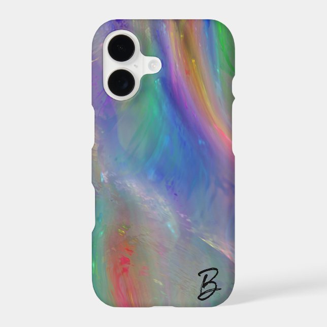 Abstract Opal Personalised Phone Case (Back)