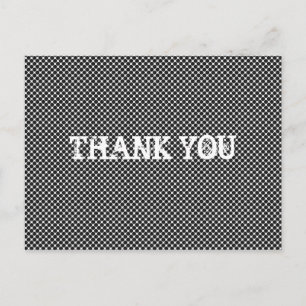 Abstract Optical Dots Thank You Postcards