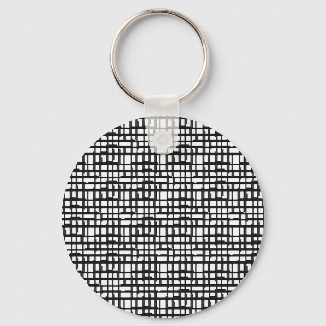 Abstract Optical Grid Key Chain (Front)