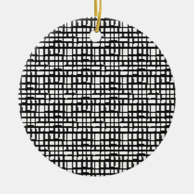 Abstract Optical Grid Ornament (Front)