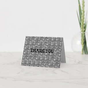 Abstract Optical Grid Thank You Note Card