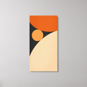 Abstract Orange and Peach Circles Canvas Print