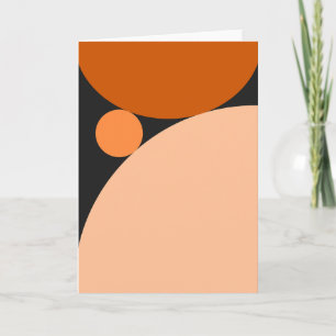 Abstract Orange and Peach Circles Card