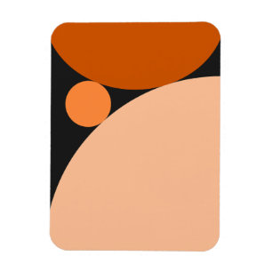 Abstract Orange and Peach Circles Magnet