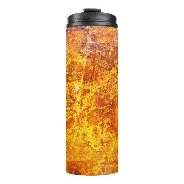 Abstract orange background texture concrete wall,  thermal tumbler (Front)