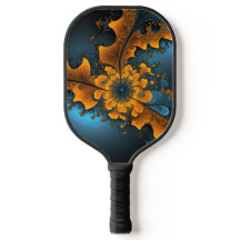 Abstract Orange Blue Fractal Art Skateboard