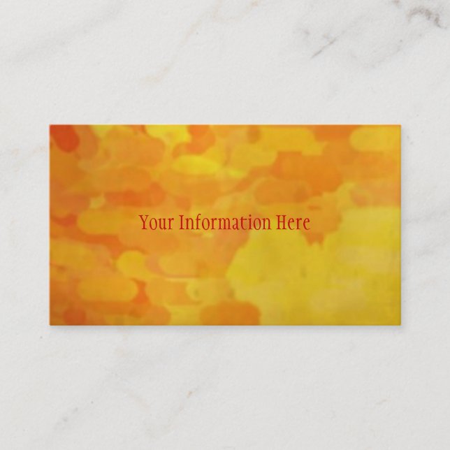 Abstract Orange Business Card (Front)